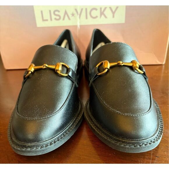 LISA * VICKY (NORDSTROM) - 🎉HP🎉 NIB - L Sz 6 "Zany-V" Sheep Napa Leather Loafers - Picture 14 of 14